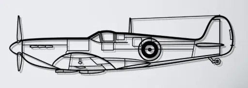 Mô hình trang trí tường máy bay Spitfire Mk. II - File in 3D - Image 1