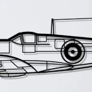 Mô hình trang trí tường máy bay Spitfire Mk. II - File in 3D