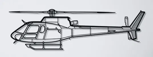Mô hình trang trí tường trực thăng AS 350 B3 in 3D độc đáo - Image 1