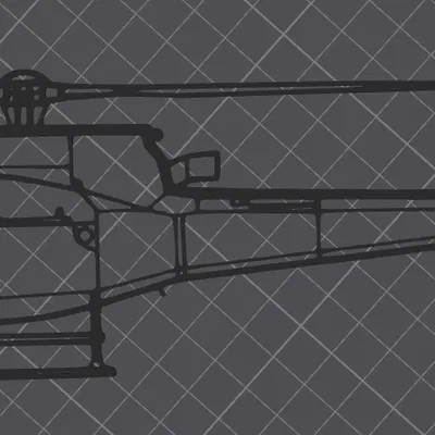 Mô hình trang trí tường trực thăng AS 350 B3 in 3D độc đáo