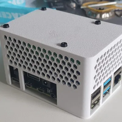 Vỏ bảo vệ cho Raspberry Pi 4 Model B kèm Waveshare UPS hat