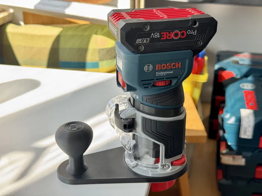 Đế máy phay Bosch GKF 18V-8 với bộ hút bụi xoay - Image 1