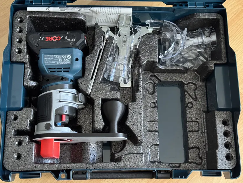 Đế máy phay Bosch GKF 18V-8 với bộ hút bụi xoay - Image 2