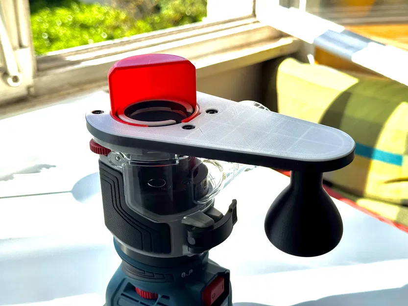 Đế máy phay Bosch GKF 18V-8 với bộ hút bụi xoay - Image 4