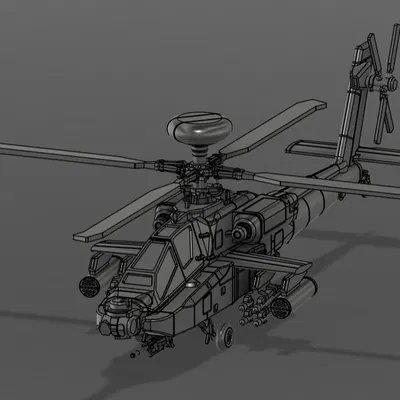 Mô hình trực thăng AH-64D Apache Longbow tỉ lệ 1:50