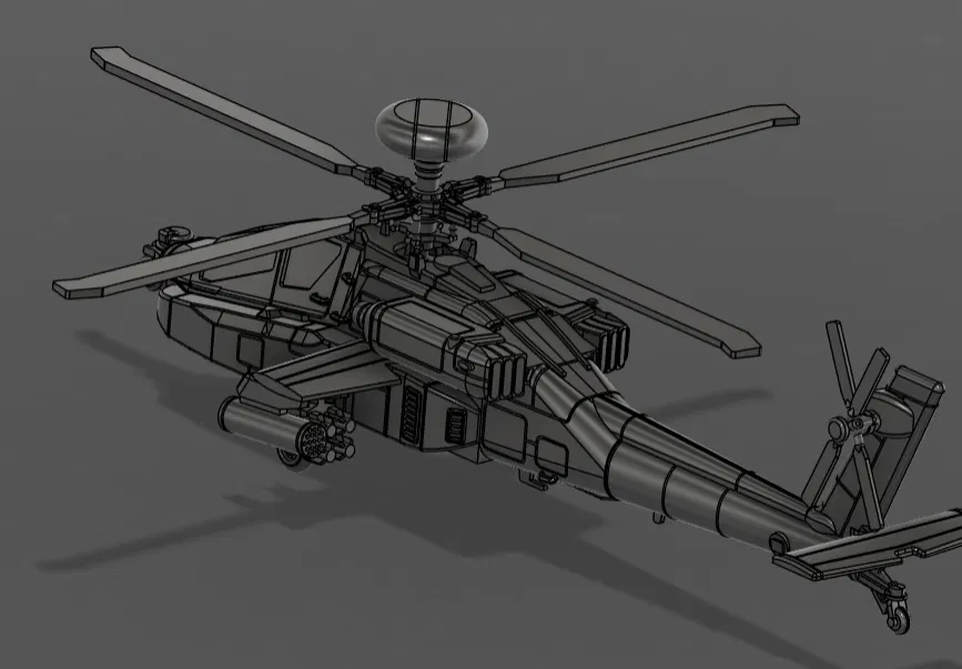 Mô hình trực thăng AH-64D Apache Longbow tỉ lệ 1:50 - Image 2