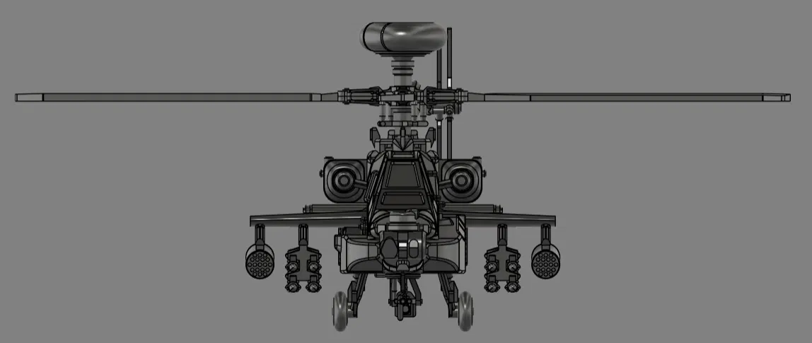 Mô hình trực thăng AH-64D Apache Longbow tỉ lệ 1:50 - Image 3