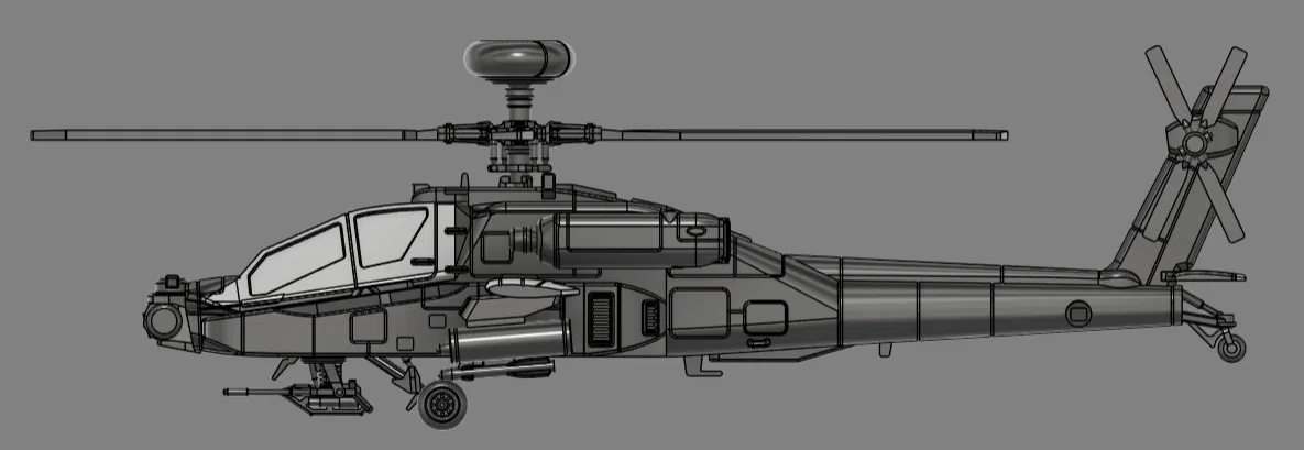 Mô hình trực thăng AH-64D Apache Longbow tỉ lệ 1:50 - Image 4