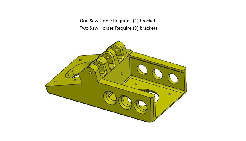 Pát Gấp Đa Năng Cho Giá Đỡ Cưa (Saw Horse Folding Bracket) - Image 5
