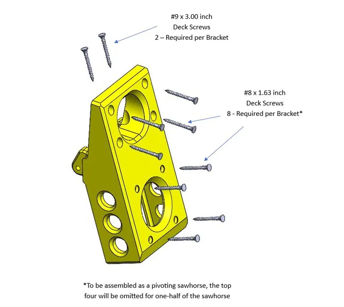 Pát Gấp Đa Năng Cho Giá Đỡ Cưa (Saw Horse Folding Bracket) - Image 6