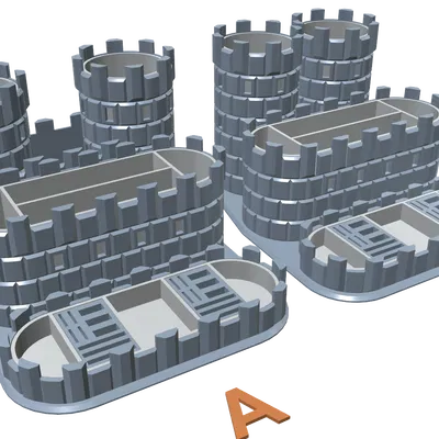 Hộp đựng bút để bàn hình lâu đài (CASTLE) - Dễ in, không cần support