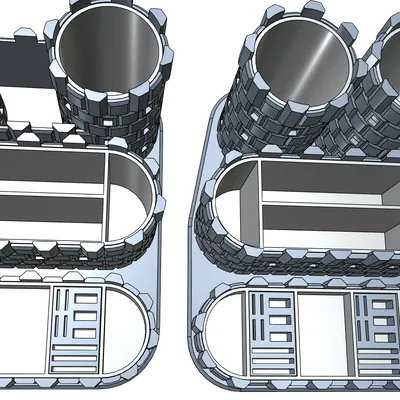 Hộp đựng bút để bàn hình lâu đài (CASTLE) - Dễ in, không cần support