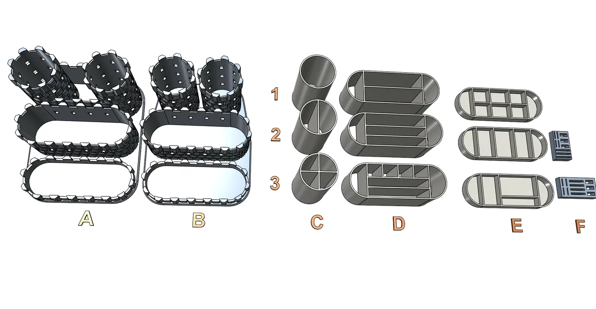 Hộp đựng bút để bàn hình lâu đài (CASTLE) - Dễ in, không cần support - Image 7