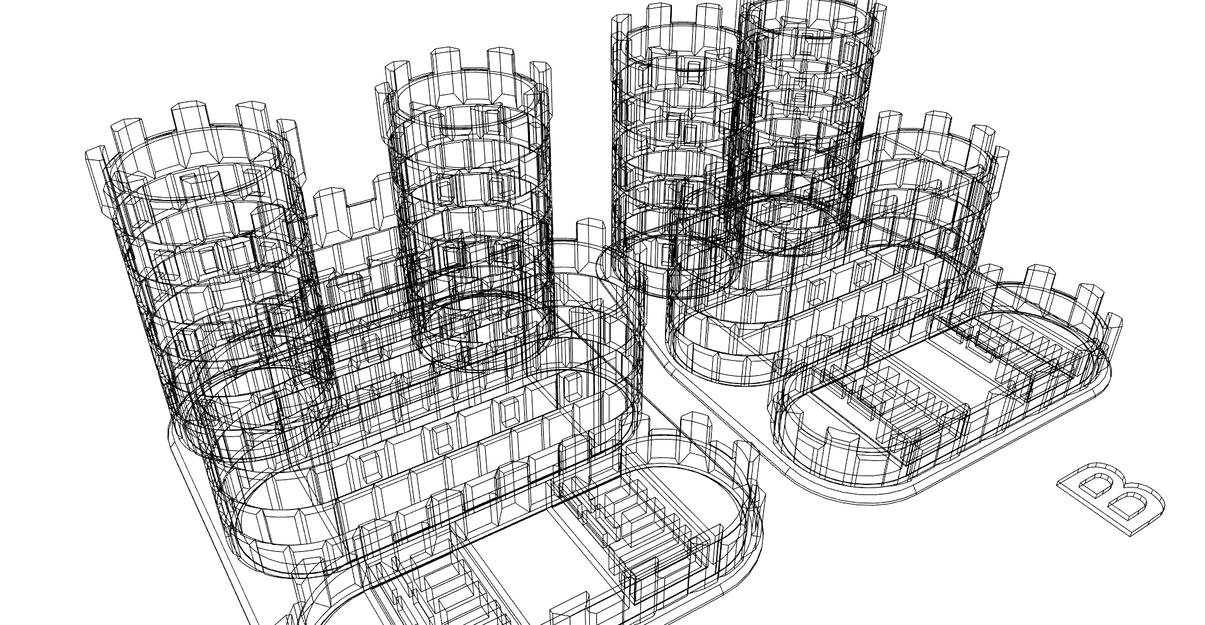 Hộp đựng bút để bàn hình lâu đài (CASTLE) - Dễ in, không cần support - Image 8