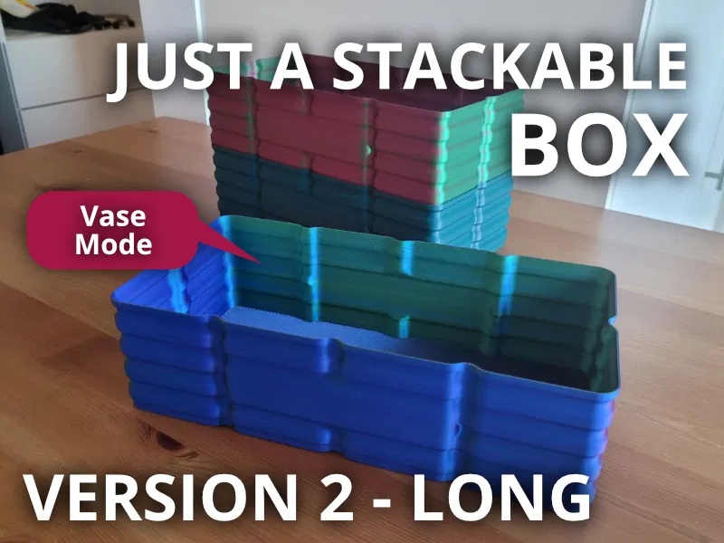 Hộp Đựng Xếp Chồng Được (Vase Mode) - Dáng Dài - Phiên Bản 2 - Image 1