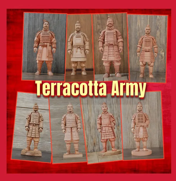 Mô hình tượng binh lính đất nung Terracotta Army 3D - Cao 12cm - Image 1