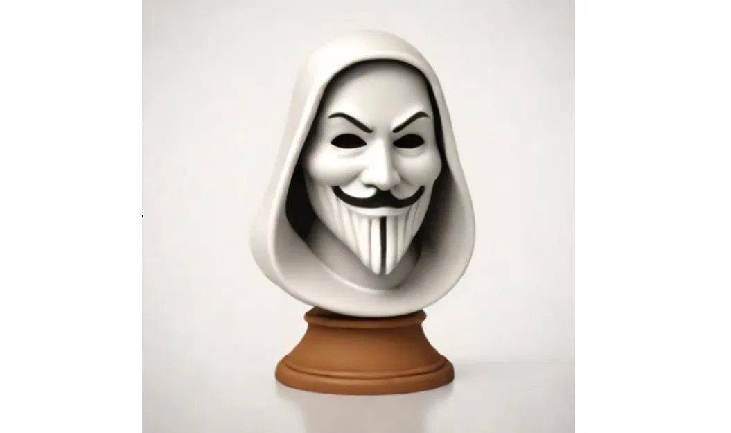 Mô hình tượng bán thân V for Vendetta 12cm in 3D cực chất - Image 1