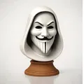 Mô hình tượng bán thân V for Vendetta 12cm in 3D cực chất - Thumbnail 1