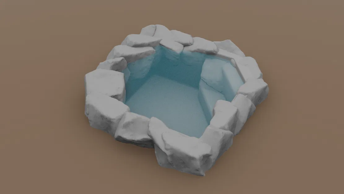 Frog Pool Rock – Hồ nước đá tự nhiên cho Terrarium - Image 1