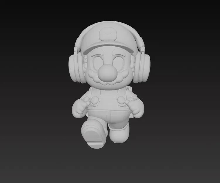 Mô hình 3D nhân vật Mario đeo tai nghe độc đáo - Image 2