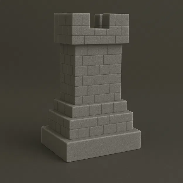 Bộ Cờ Vua Minecraft In 3D: Bàn Cờ và Nhân Vật Pixel - Image 4