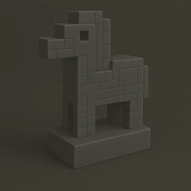 Bộ Cờ Vua Minecraft In 3D: Bàn Cờ và Nhân Vật Pixel - Image 8