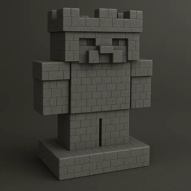 Bộ Cờ Vua Minecraft In 3D: Bàn Cờ và Nhân Vật Pixel - Image 9