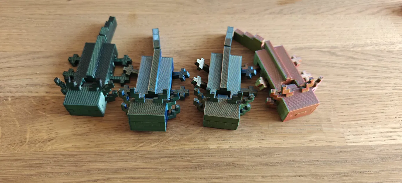 Mô hình Axolotl Minecraft có khớp nối - Image 1