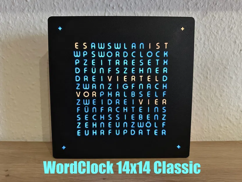 WordClock 14x14 Classic - 2025 - Image 1
