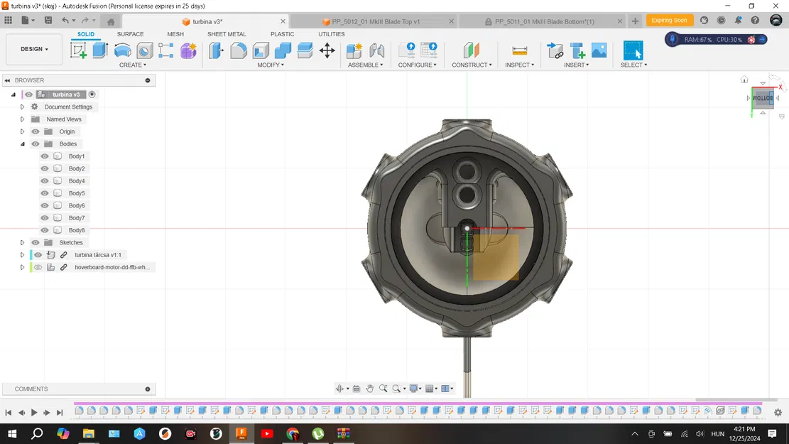 Tuabin gió dùng động cơ Hoverboard - Phiên bản 1.1 12-24V bởi MikRobi - Image 2