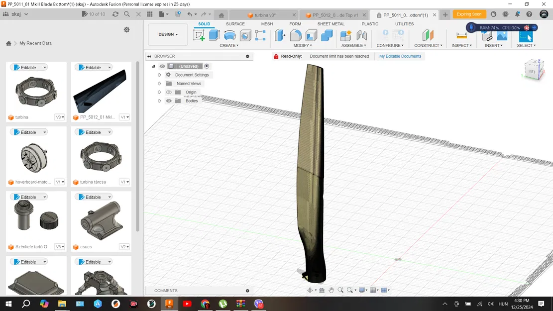 Tuabin gió dùng động cơ Hoverboard - Phiên bản 1.1 12-24V bởi MikRobi - Image 4