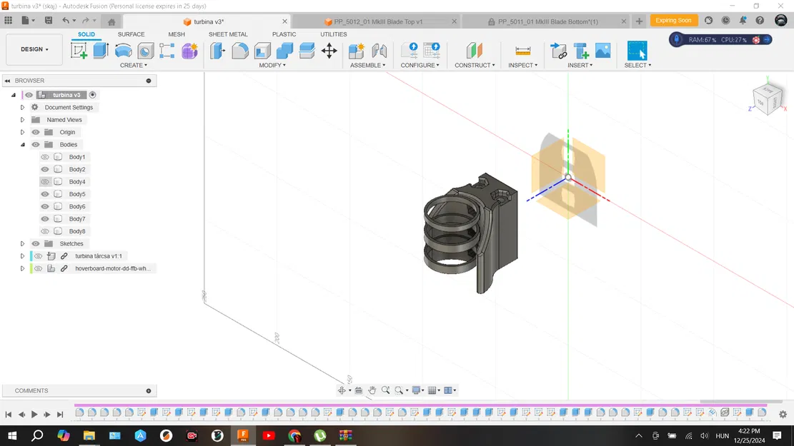 Tuabin gió dùng động cơ Hoverboard - Phiên bản 1.1 12-24V bởi MikRobi - Image 11