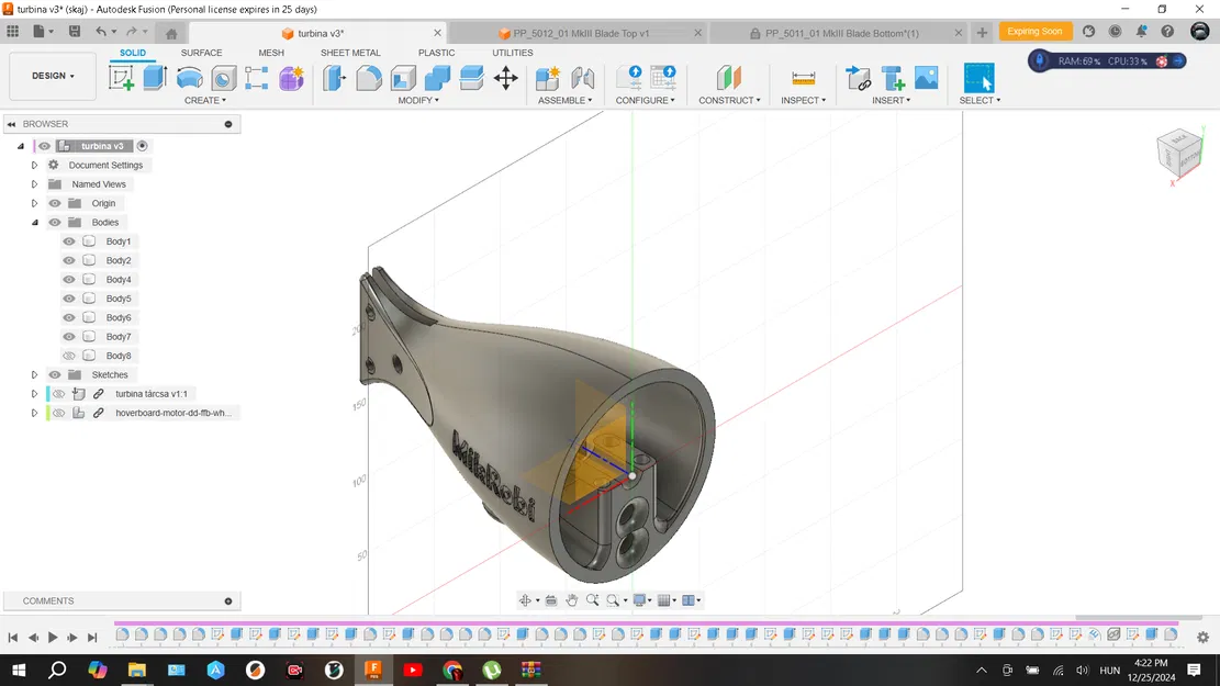 Tuabin gió dùng động cơ Hoverboard - Phiên bản 1.1 12-24V bởi MikRobi - Image 13