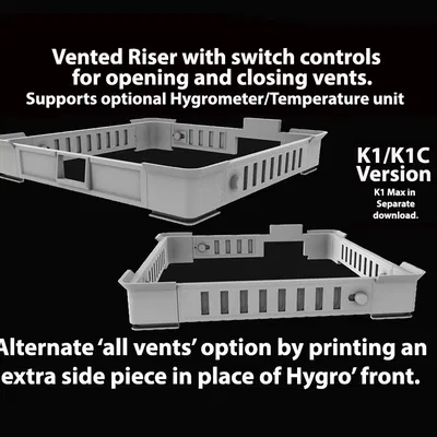 Khung Riser cho K1 với khe thông gió điều chỉnh được và hỗ trợ gắn cảm biến nhiệt ẩm