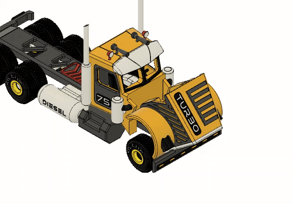 Xe Tải Kéo Cổ Điển Màu Vàng (Yellow Classic Towing Truck) - Thumbnail 5