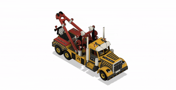 Xe Tải Kéo Cổ Điển Màu Vàng (Yellow Classic Towing Truck) - Thumbnail 8