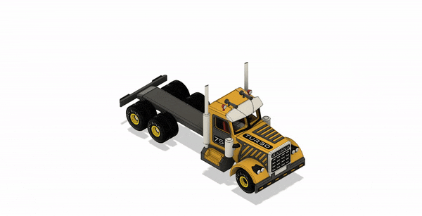 Xe Tải Kéo Cổ Điển Màu Vàng (Yellow Classic Towing Truck) - Thumbnail 13