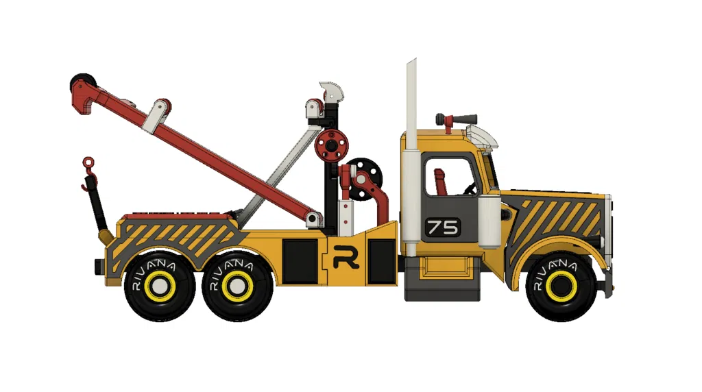 Xe Tải Kéo Cổ Điển Màu Vàng (Yellow Classic Towing Truck) - Image 17