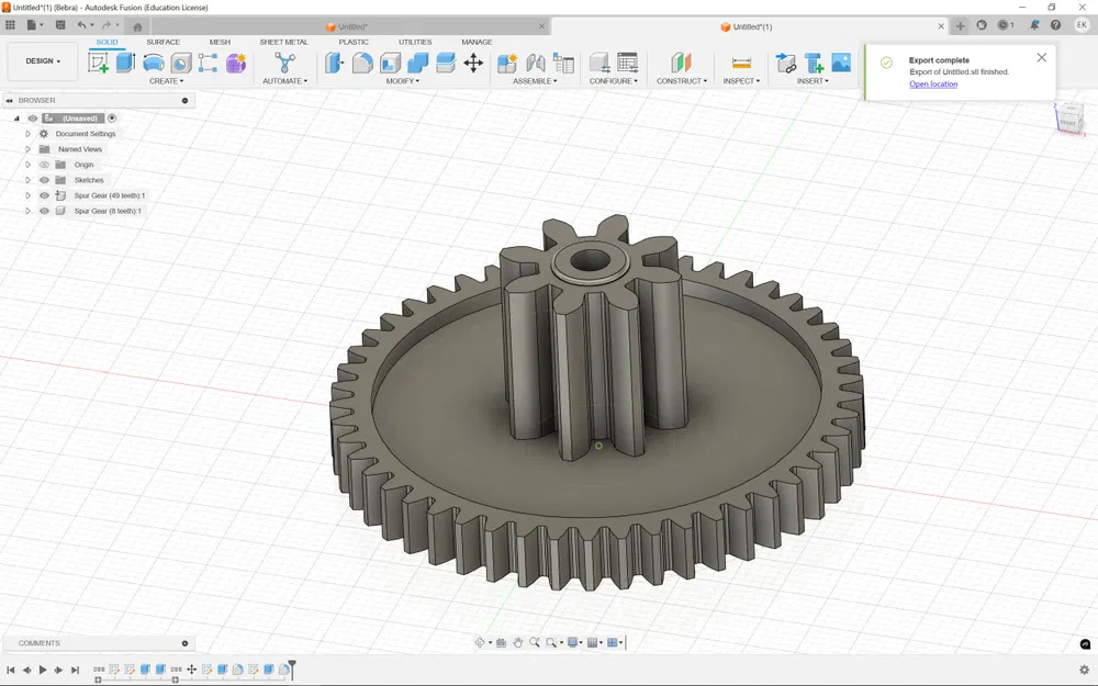 Bánh răng kép (Gear wheel) - 49/8 răng - Image 1