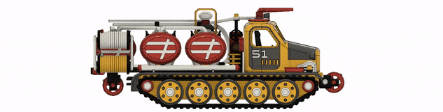 Xe Chữa Cháy Yellow Artillery Tractor Có Thể Chuyển Động - Image 11