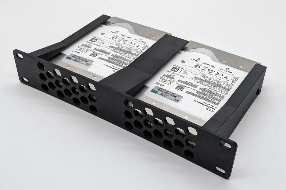 Khung gắn 2 ổ cứng 3.5 inch cho tủ Rack 10 inch 1U - Image 1