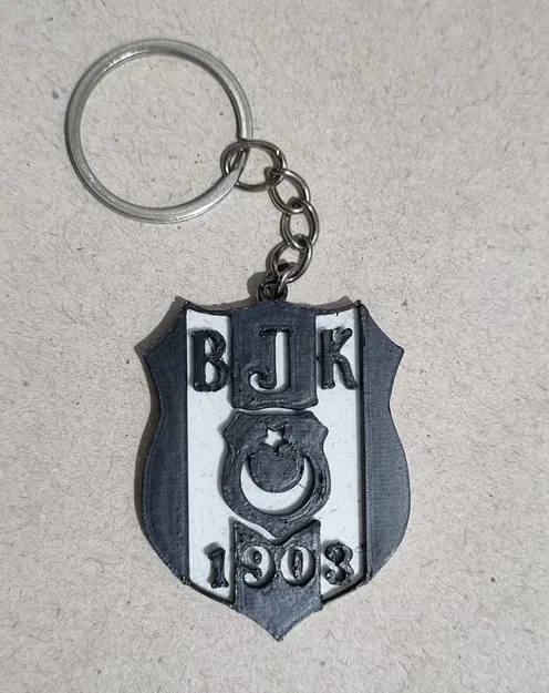 Móc khóa in 3D Besiktas BJK - Phụ kiện độc đáo cho fan bóng đá - Image 1