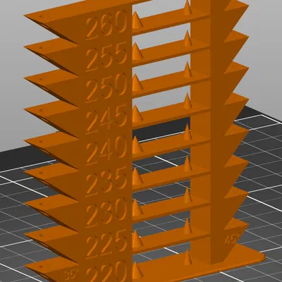 Tháp kiểm tra nhiệt độ in 3D cho vật liệu PETG (Temp Tower)
