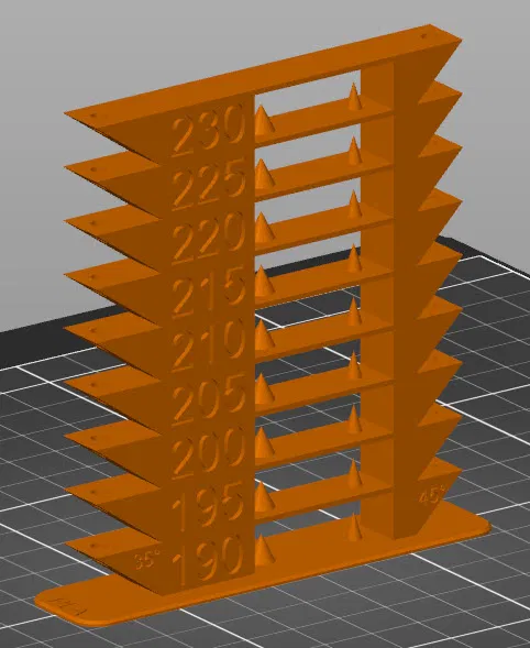 Tháp kiểm tra nhiệt độ in 3D (Temp Tower) cho PLA Core One - Image 1