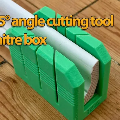 Hộp dẫn hướng cắt gỗ Mitre Box 45 độ cho DIY chuyên nghiệp