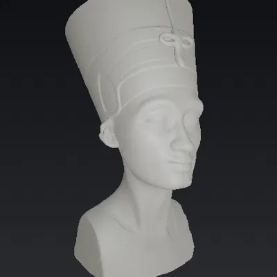 Mô hình 3D tượng bán thân Nữ hoàng Nefertiti trang trí nghệ thuật