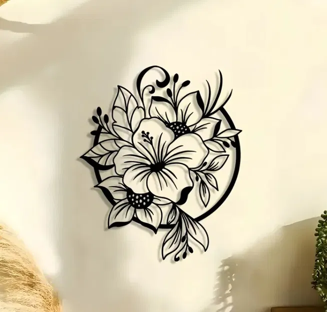 Mẫu in 3D tranh treo tường hoa Lily nghệ thuật tinh tế - Image 1