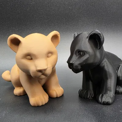 Mô hình 3D chú sư tử con (Lion Cub) cực dễ thương để trang trí