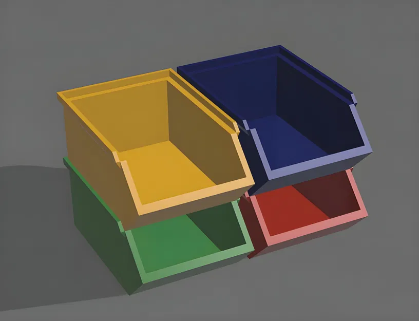 Hộp đựng đồ đa năng xếp chồng tiện lợi cho bàn làm việc - Image 1