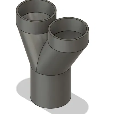 Bộ chuyển đổi chia ống hút bụi Y-Adapter 4 inch sang đôi 4 inch